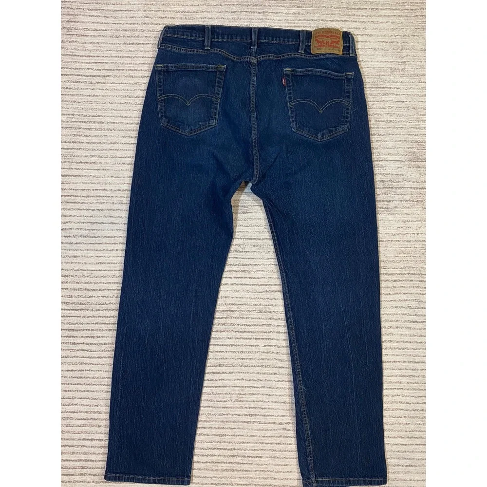 Levis 505 Regular Fit Jeans Mens 40x32 Dark Wash Blue Denim Made in Mexico